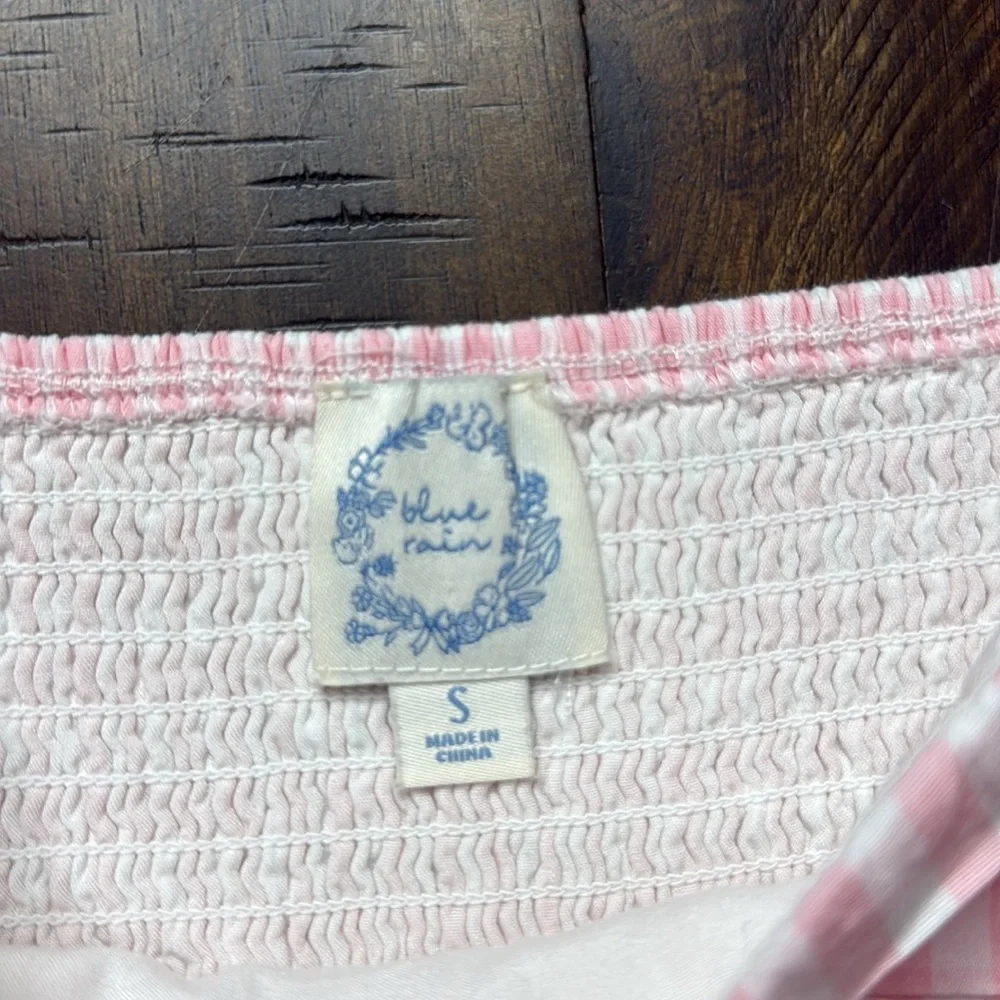 Blue Rain Pink Gingham Dress‎ size Small Cotton - Picture 3 of 9